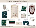 Cot Duvet Bedding Hot Air Balloon Steampunk Airplane And Hot Air Balloon