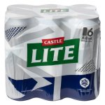 Castle Lite Premium Lager Beer 6 X 410ML