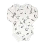 Babes & Kids Little Acorn - Long Sleeve Dinosaur Onsie Bodysuit