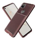 Google Pixel 4A Flexible Soft Carbon Fibre Case Brown