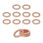 Povtii 15PCS Oil Drain Plug Gasket 14MM Copper Oil Crush Washer Compatible With Oem Pn Part 007603-014106 Car Accessories For Oi