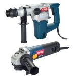 Ryobi Rotary Hammer And Angle Grinder Combo