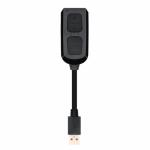 Redragon Circe USB To 3.5MM Jack Adapter|volume And Mute Controls - Black