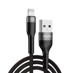 Romoss Nylon Braided USB To Lightning Cable 1M Black grey