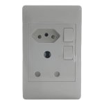 Redisson Single Socket + Euro Socket 50X100MM White