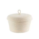 Lidded Bowl Basket - Ivory