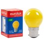 Eurolux - Coloured Golfball - B22 - 15W - Yellow - 5 Pack