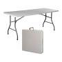 Smte 1.8 Meter Portable Folding Trestle Table White 2 Pack With Keychain