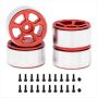 Metal Wheel Rims For 1/24 1/18 Rc Crawler Car Narrow 5-SPOKES Red