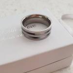 Jayson Men's Titanium Stainless Steel Band Ring Sizes 9 10 11 12 - Size 12