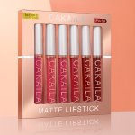 6PCS Matte Liquid Lipstick Set Lip Stain Makeup 24 Hour Long Lasting Waterproof Dark Red Matte Matt Lipsticks Lip Gloss Sets For