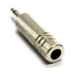 Audio Adapter 2.5MM Mono Jack - 6.3MM Mono Socket - Metal Body