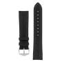 Duke Alligator Embossed Leather Watch Strap In Black - 19MM / Silver