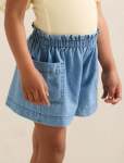 Maeve Chambray Girls Shorts - 10-12 Yrs Spring Blue
