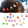 10/20/80pcs Mini Colorful Barrettes Small Hair Clips Hair Accessories For Decorative Buns Hairpins Various Colors (Flowers Shape)