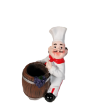 Chef With Wine Crate 6X7X10.5CM
