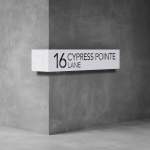 House Number & Mailbox D01 - 325H X 500D X 1500W Matt White No