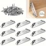 80PCS Universal Stainless Steel Furniture Corner Connector - New Stainless Steel Angle Corner Bracket Braces Multifunction Triangle Corner Brace Metal Heavy Duty Corner Brackets