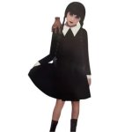 Wednesday Adams Plain Black With White Collar