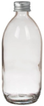 Clear Glass Bottle With Aluminium Screw Cap - Silver 200ML