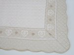 Beige Heart Cotton Quilt