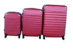 Smte 3 Piece Luggage Set Red With Keychain