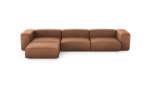Four Module Chaise Sofa - Leather - Brown - 377CM X 199CM