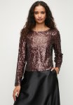 Sequins Relaxed Tee - Wine