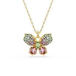 SWAROVSKI Idyllia Pendant Mixed Cuts Pav Butterfly Multicolored Mixed Metal Finish