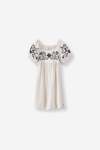 GIRLS Puff Sleeve Dress - 10 Milk