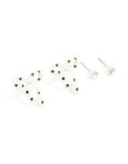 Silver Polka Dot Bow & Diamante Classic Stud Earrings 2-PACK