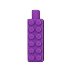 Silicone Chewable Pencil Toppers Brick - Purple