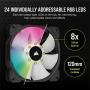 Corsair SP120 Rgb Elite 120MM Rgb LED Fan With Airguide Triple Pack With Lighting Node Core