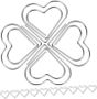 Creative Heart-shaped Metal Document Clips For Office Home School Business