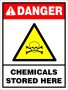 Danger Chemicals Store Sign 290X290