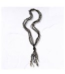 Beaded Knot Necklace - Black Free