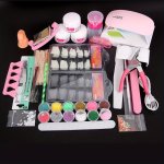 24IN 1 Acrylic Nail Kit For Beginners 12 Color Glitter Acrylic Powder White Clear Pink Acrylic Powder Nails Extension Profession