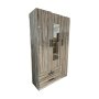 Grey Wood 3 Door Wardrobe