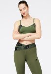 New Balance Relentless Crop Top - Deep Olive Green