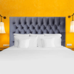 Mia Velvet Deluxe Elegant Headboard - King White