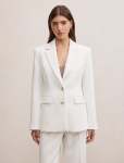 Lee Nipped Waist Blazer - 16 Porcelain Suit