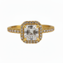 Lab Grown Diamond 9CT Yellow Gold 1CT Asscher Cut Ring - R