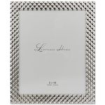 Lawrence Frames Metal Frame Diamond Pattern Silver 8X10