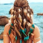 1PC Boho Faux Feather Headband Women Hair Accessories