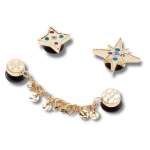 Goldair Gold Star And Chain 3 Jibbitz Pack