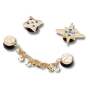 Goldair Gold Star And Chain 3 Jibbitz Pack