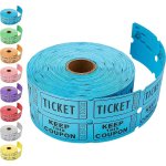 1000 Units 2000PCS Blue Red Green Yellow Lottery Tickets Double Tickets Event Tickets Admission Tickets Class Rewards Fundraisin