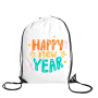 Katz Designs - Drawstring Bag -polyester - Happy New Year -1