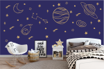 Starry Night Wall Stickers - Silver