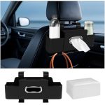 Toresper Car Back Seat Organizer With Tissue Car Seat Back Tissue Box And Storage Hook Multifunctional Car Organizer For Hold Ph